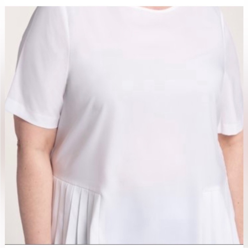 ELOQUII Pleated Hem Top